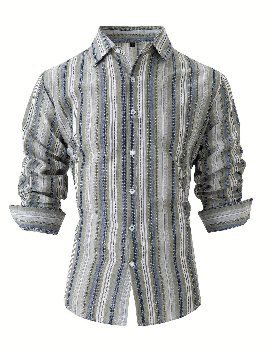 EB | Gestreiftes Baumwoll Leinen Herrenhemd für Entspannte Looks