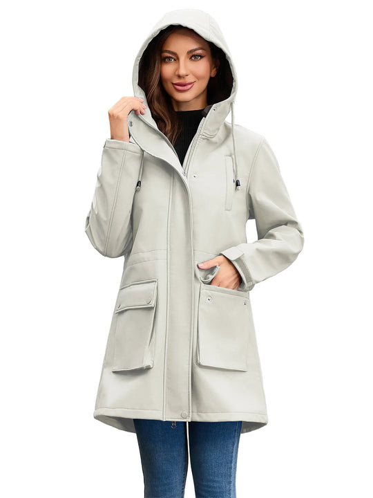 EB | Wasserdichte Softshell-Damenjacke mit Kapuze