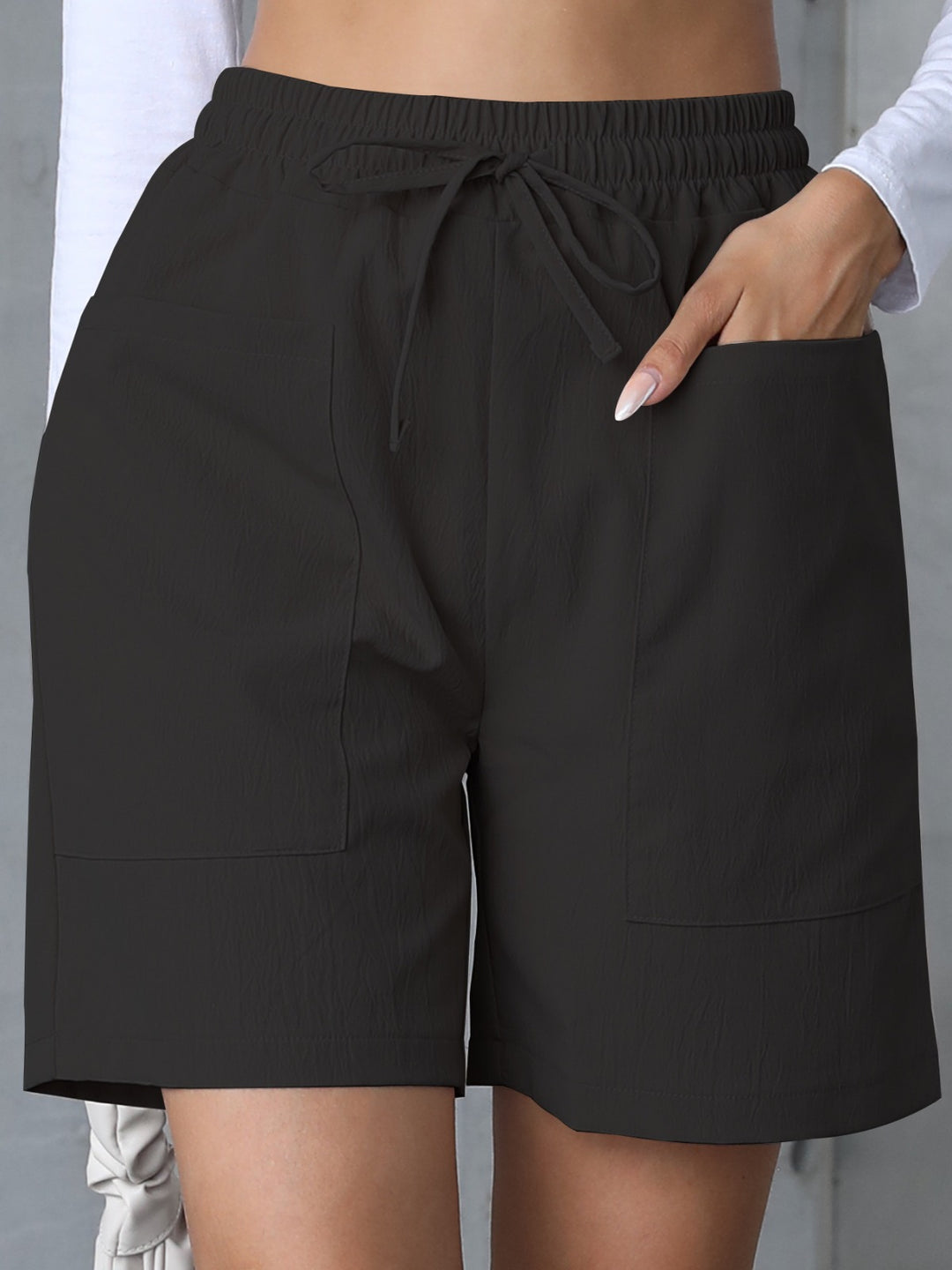 EB | Große Shorts mit hoher Taille und weitem Bein
