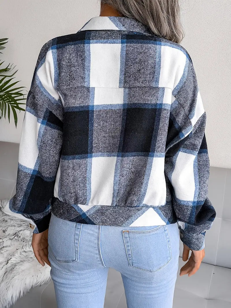EB | Karierte Flanelljacke - Kurzschnitt