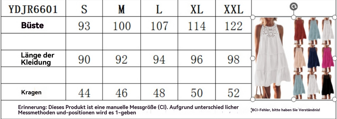 EB | Hohler Spitzenausschnitt Ein Wort Kleid