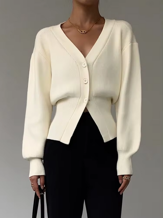 EB | V-Ausschnitt Strickcardigan mit Knöpfen