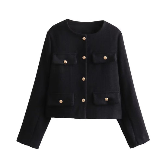 EB | Hals Einfarbig Einreiher Jacke