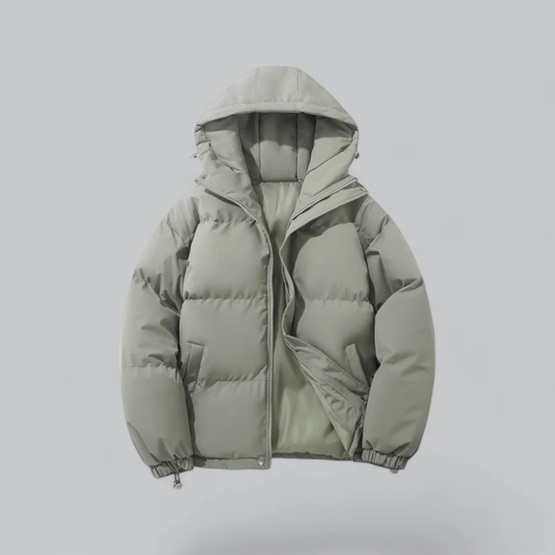 EB | Puffer Kurze Kapuze Jacke - Reißverschluss