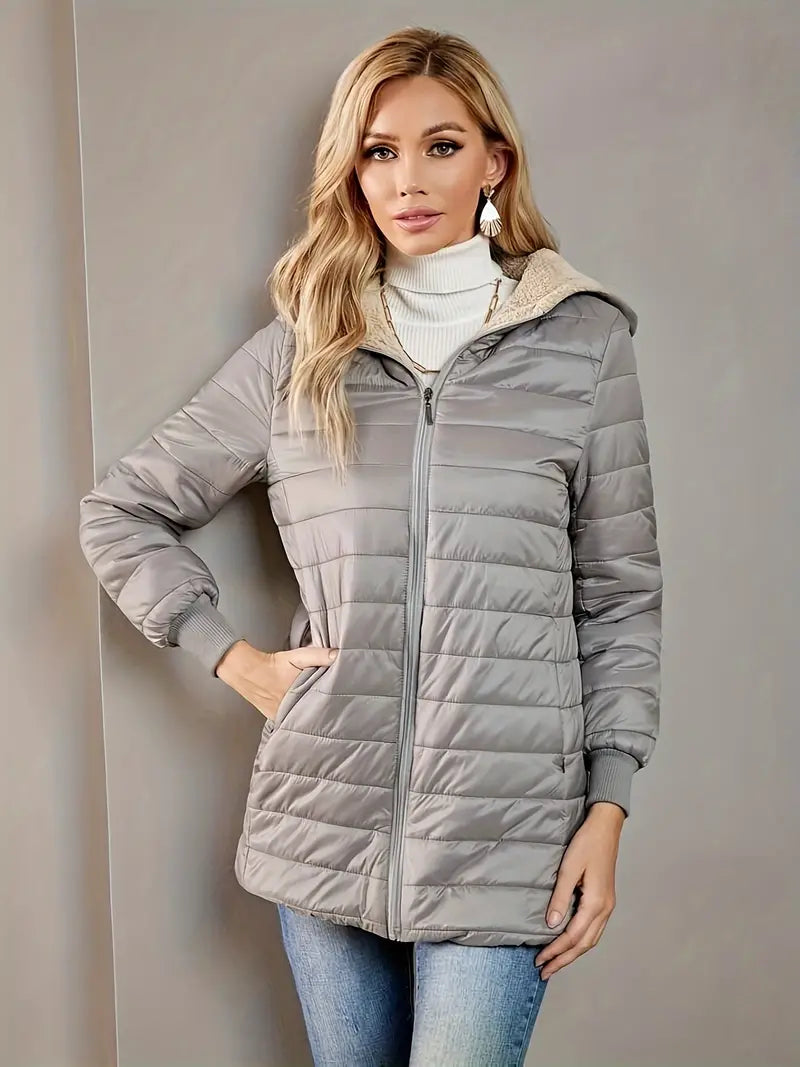EB | Fleece Gefütterte Jacke mit Reißverschluss