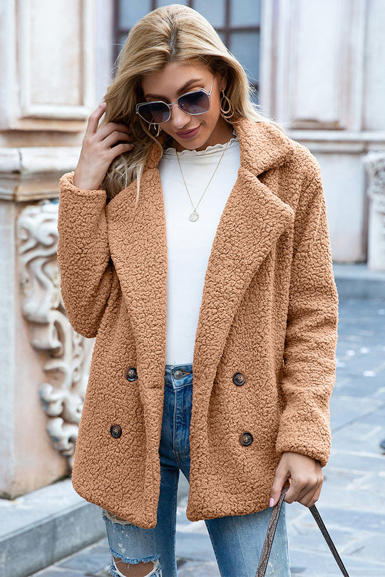 EB | Full Size Reverskragen Sherpa Mantel