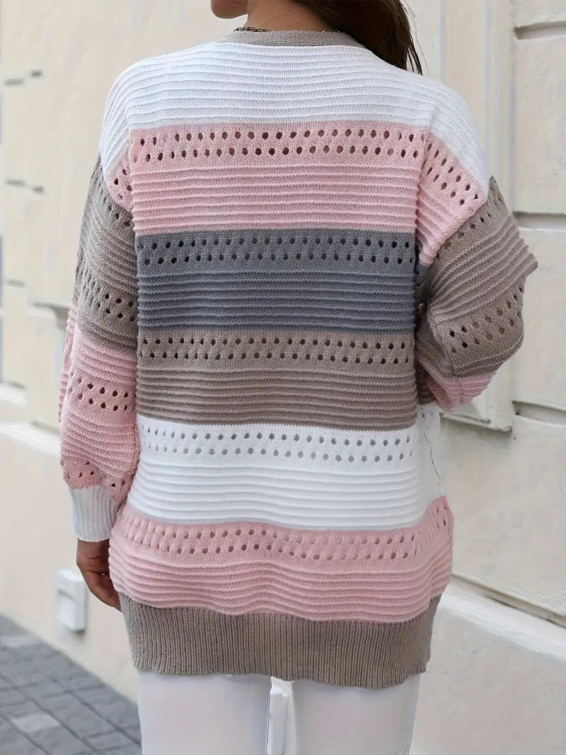 EB | Strickjacke mit Farbblockierungen