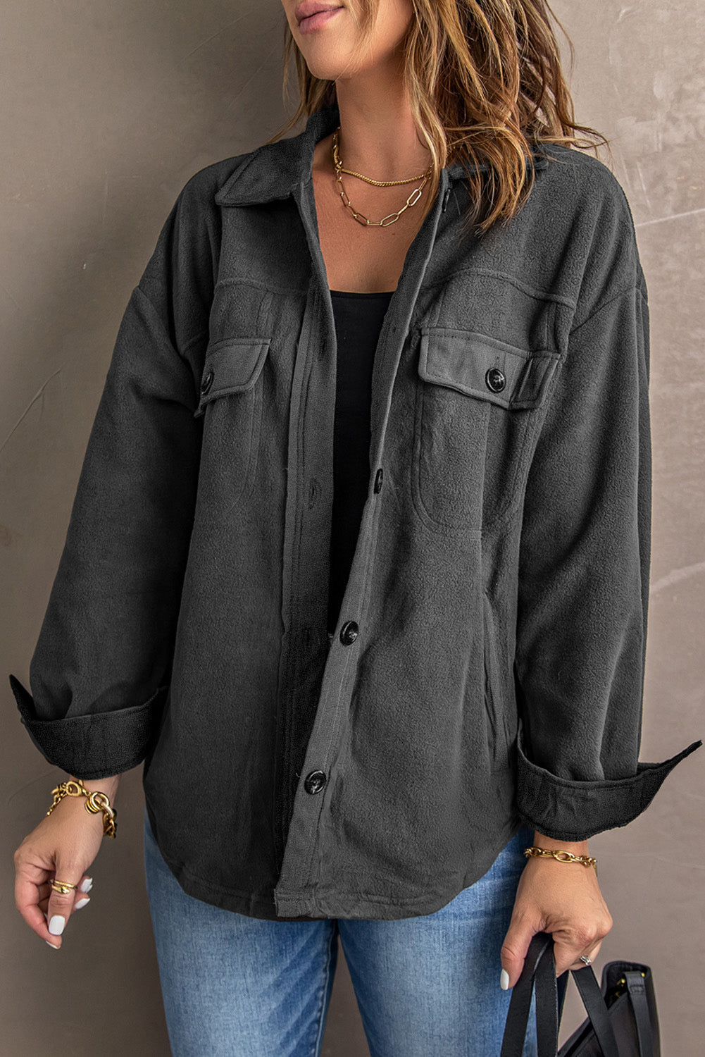EB | Casual Fleece Shirtjacke Weich und Warm Perfekt für Den Alltag