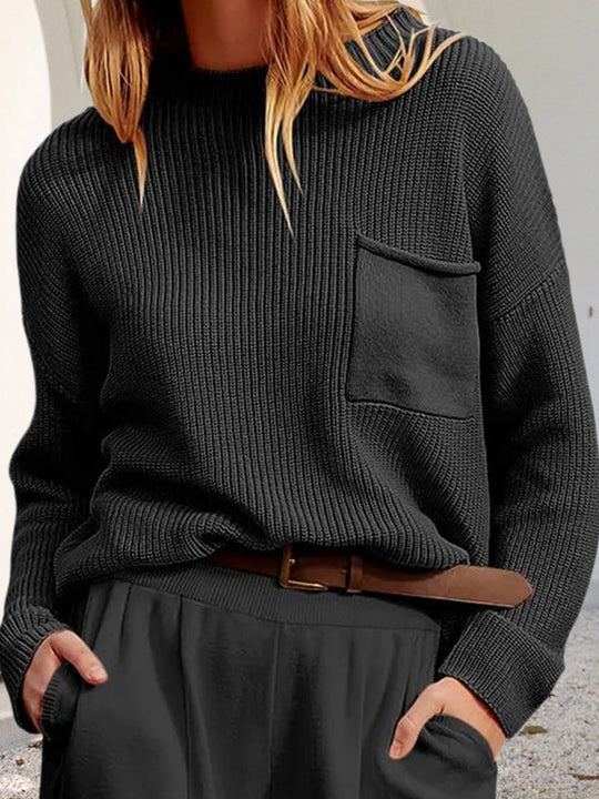 EB | Gemütlicher, Lässiger Strickpullover mit Taschen