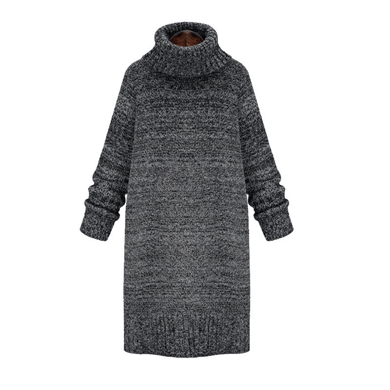 Damen Strickpullover mit hohem Kragen und lässigem Oversize-Schnitt EB