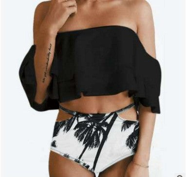 Damen Off-Shoulder Badeset mit Cut-Out-Details EB