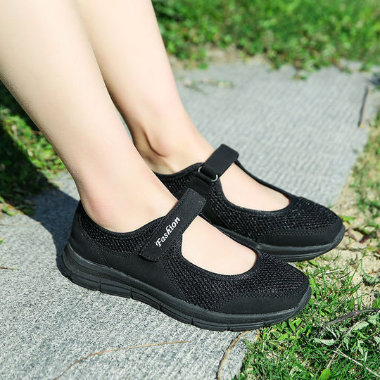 Damen Atmungsaktive Freizeitschuhe mit verstellbarem Riemen EB