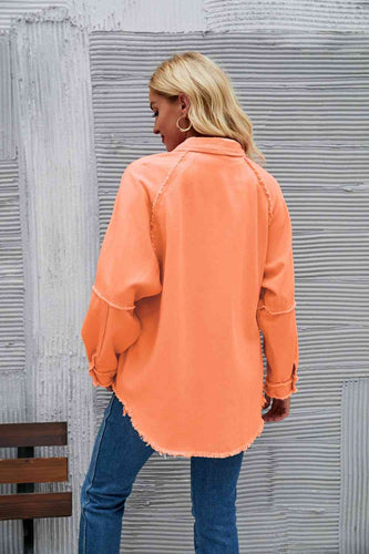 EB | Raw Hem Kragen Denimjacke