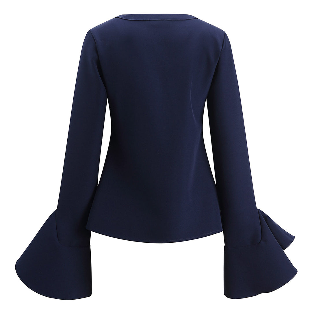 Damen Schnittige Bluse mit voluminösen Ärmeln EB