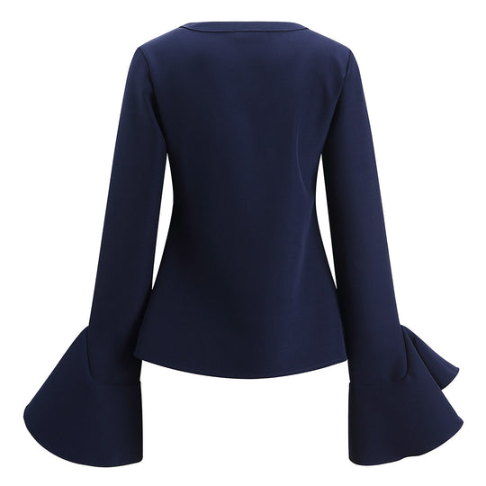 Damen Schnittige Bluse mit voluminösen Ärmeln EB