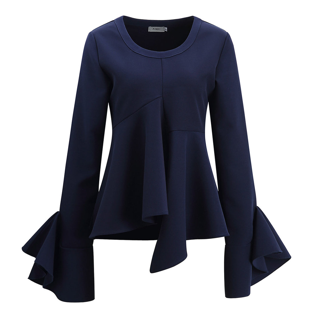 Damen Schnittige Bluse mit voluminösen Ärmeln EB
