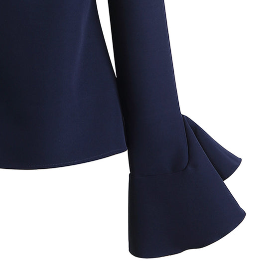 Damen Schnittige Bluse mit voluminösen Ärmeln EB