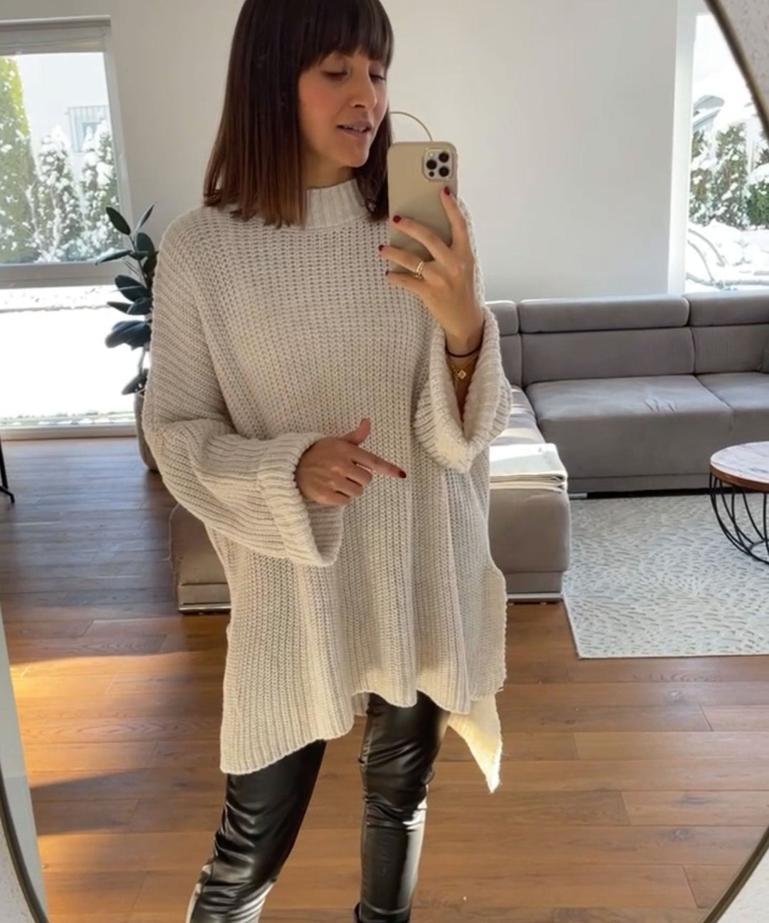 EB | Gemütlicher Oversized Strickpullover In Sanftem Beige