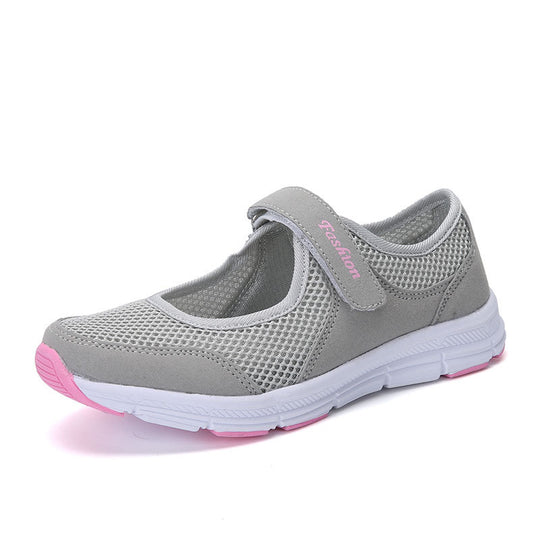 Damen Multifunktionale Freizeitschuhe mit bequemem Klettverschluss und atmungsaktiver Mesh-Oberfläche EB