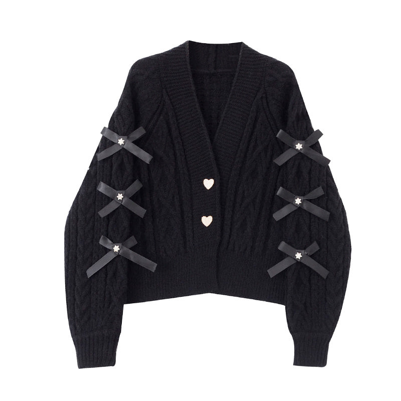 EB | Strickjacke mit Schleifendetails