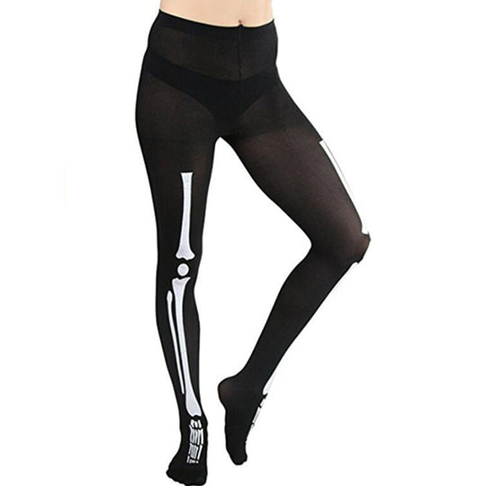 Damen Leggings mit attraktivem Skelettdesign Heidi-Mode