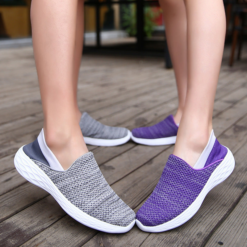 Damen Atmungsaktive Slip-On Sneakers mit flexiblem Design EB