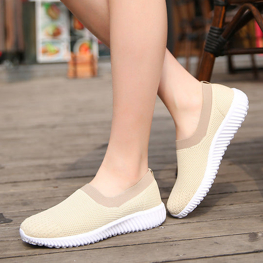 Damen Atmungsaktive Slip-On Sneakers mit flexiblem Design EB