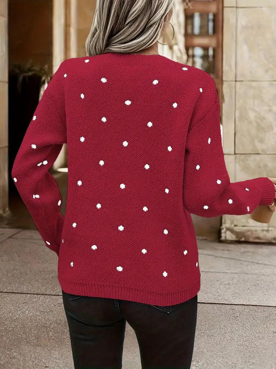 EBMode – langärmliger poker-dot-pullover