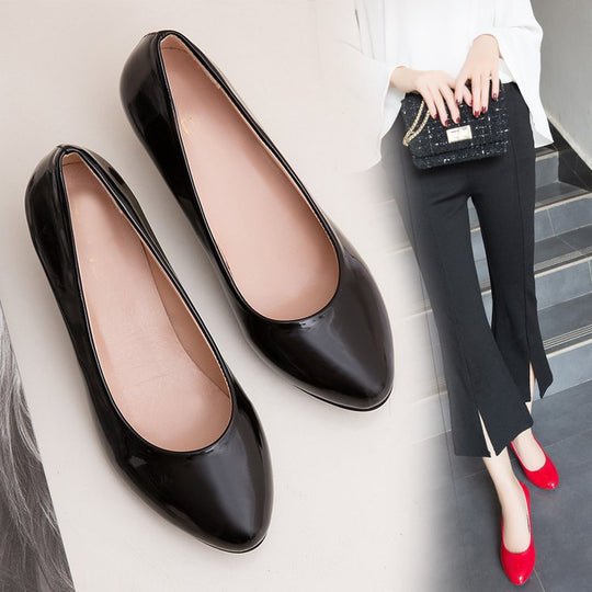 Damen elegante Pumps mit hohem Glanz EB