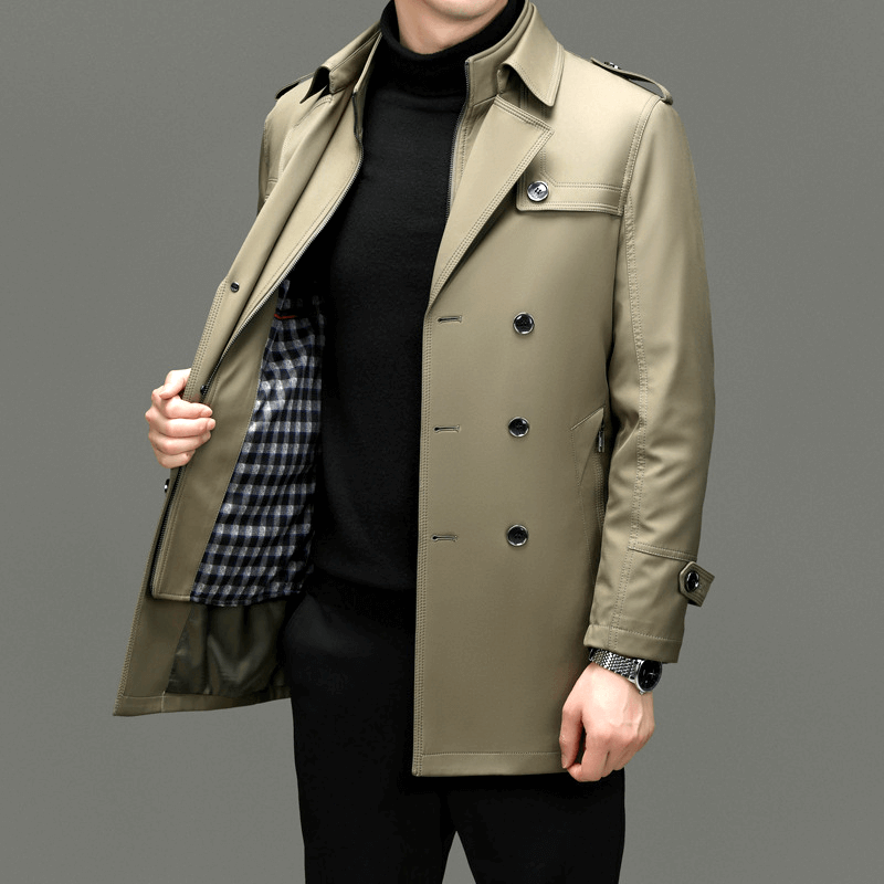 EB | Herren Doppelreiher Trenchcoat