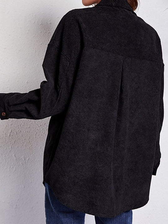 EB | Patch Pocket Fallen Schulter Hemd Jacke