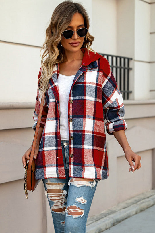 EB | Gitterhemdenjacke mit Kapuze Polyester Lässig und Trendy