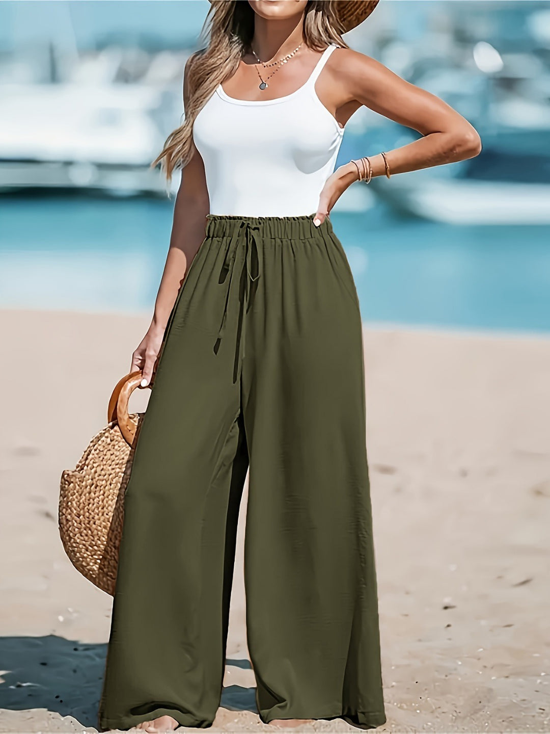 EB | Hose mit hoher Taille und Kordelzug