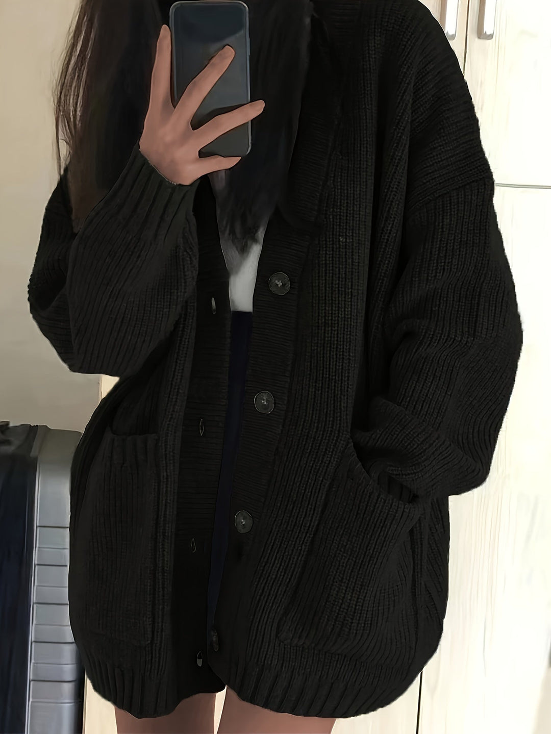 EB | Damen Freizeit Baumwoll Strickjacke