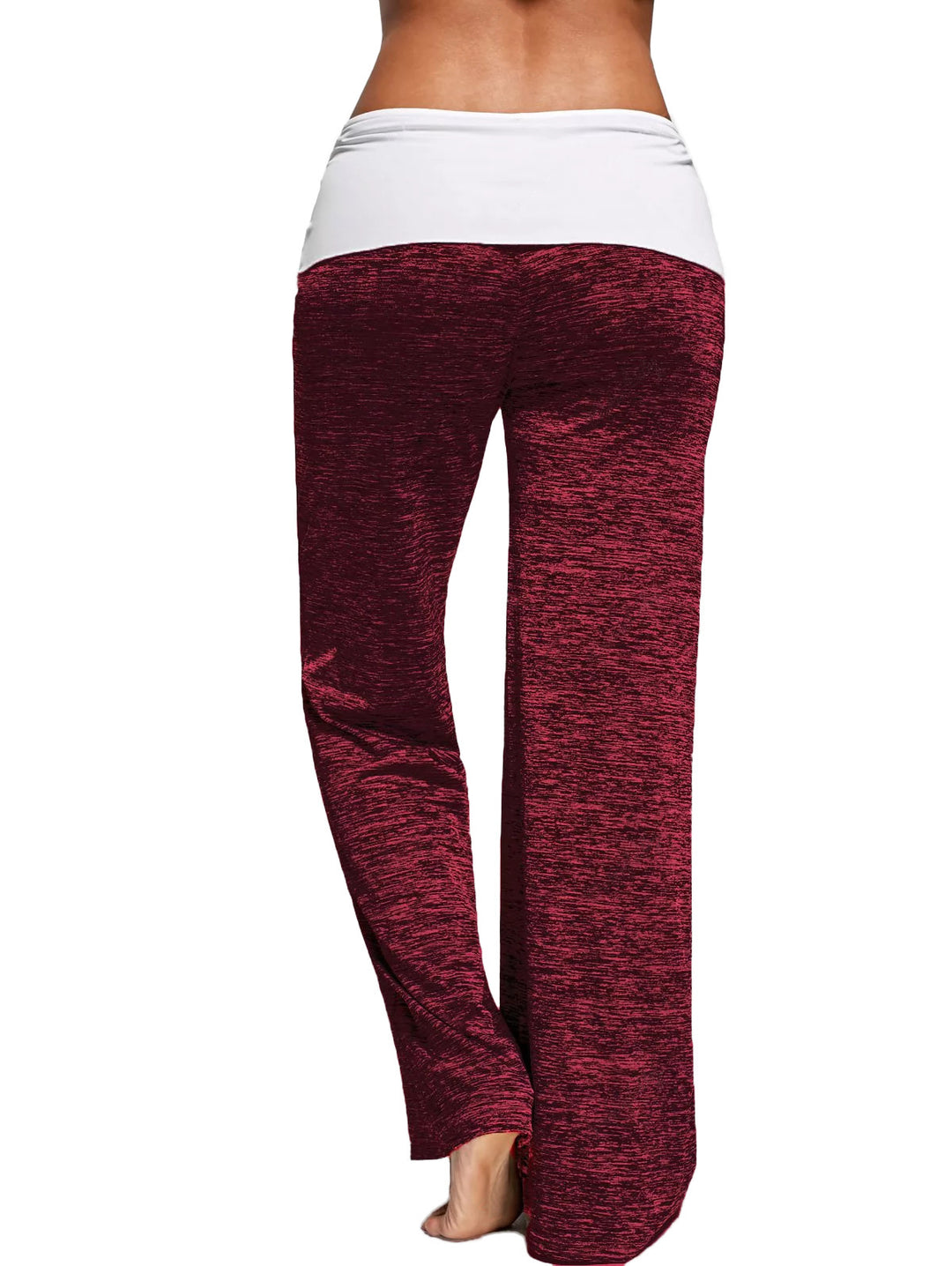 Damen Weiche Lounge-Hose mit weitem Bein und Umschlagbund EB