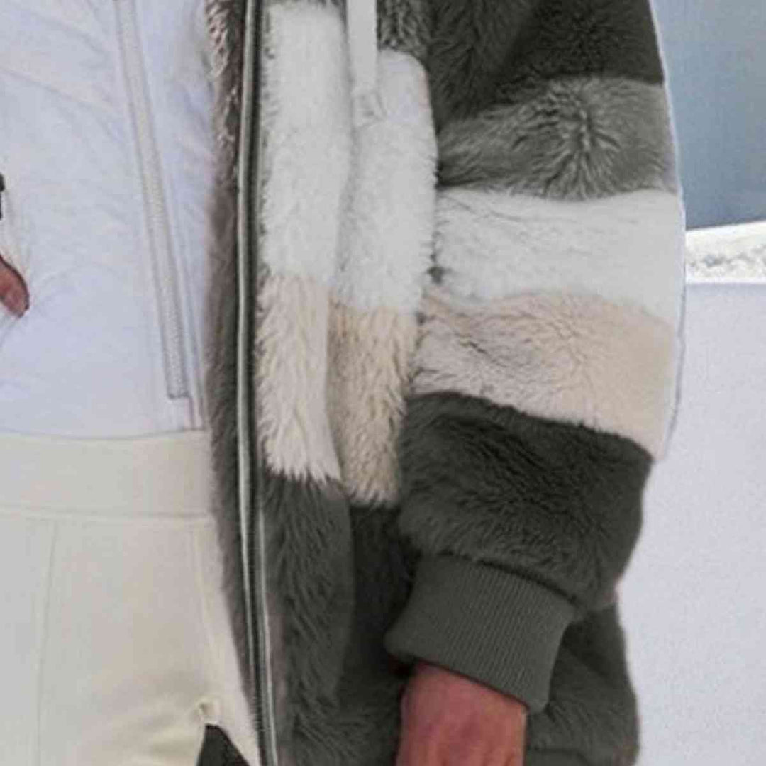 EB | Color Block Zip-Up Kapuzenjacke