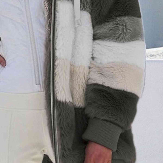 EB | Color Block Zip-Up Kapuzenjacke