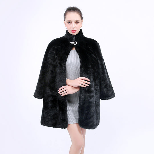 Damen Kunstfell Mantel EB