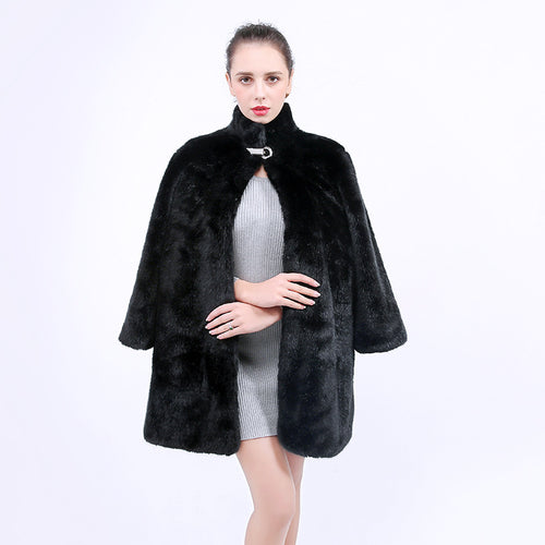 Damen Kunstfell Mantel EB