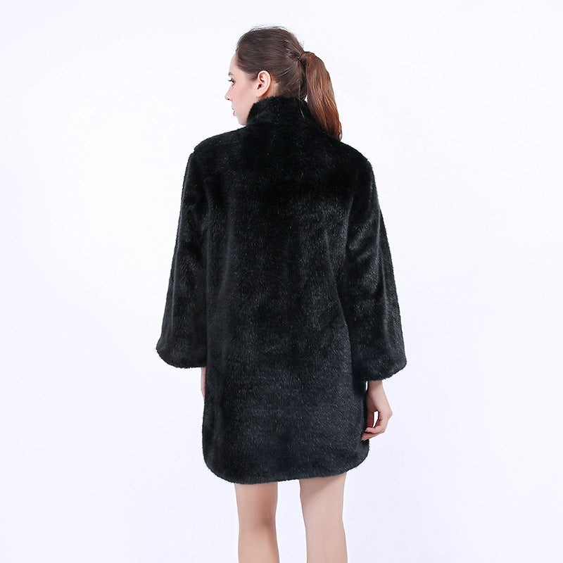 Damen Kunstfell Mantel EB