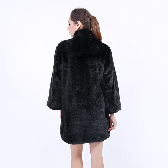 Damen Kunstfell Mantel EB