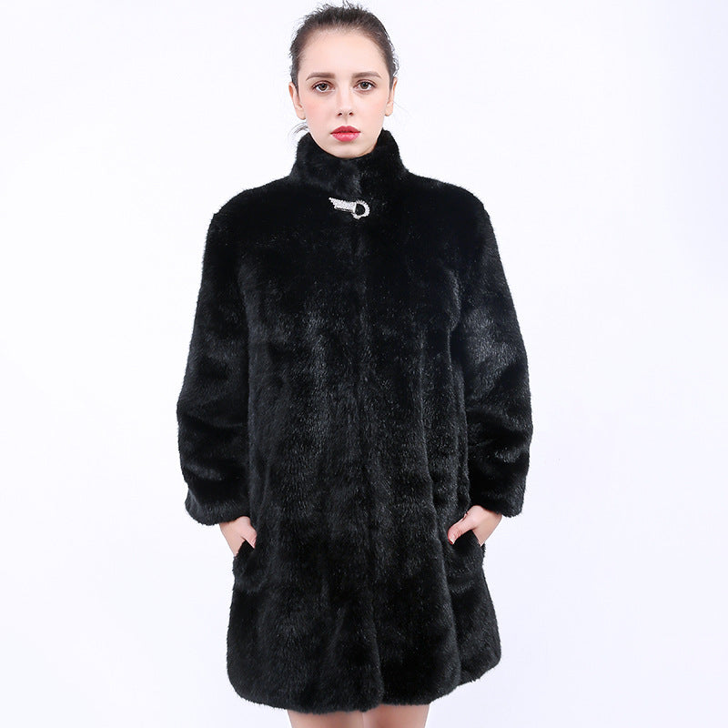 Damen Kunstfell Mantel EB