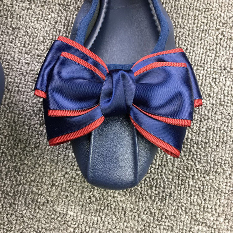Damen Elegante Ballerinas mit modischer Schleifen-Applikation EB