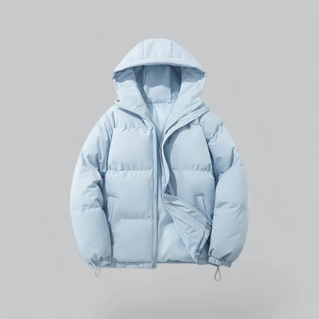 EB | Puffer Kurze Kapuze Jacke - Reißverschluss