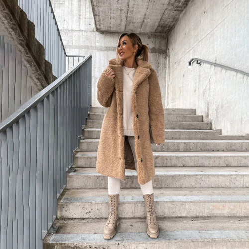 EB | Stilvoller Weicher Teddy Mantel