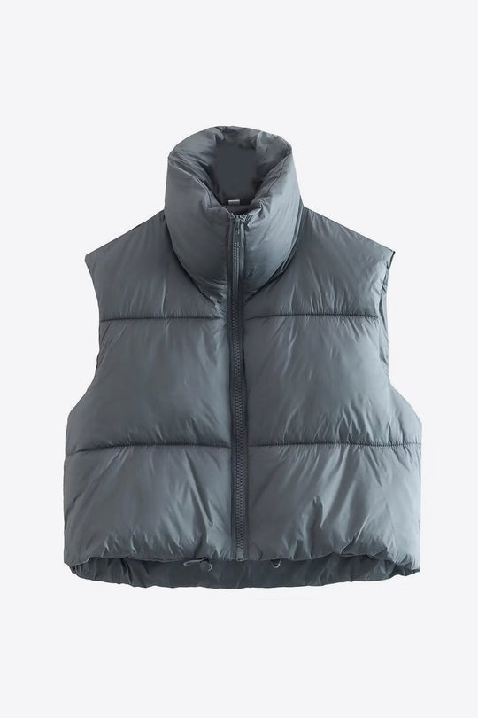 EB | Zip-Up Drawstring Puffer Weste