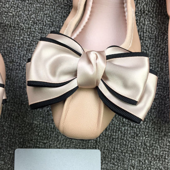 Damen Elegante Ballerinas mit modischer Schleifen-Applikation EB