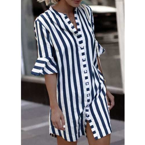 Damen Kurzarm-Kleid Heidi-Mode