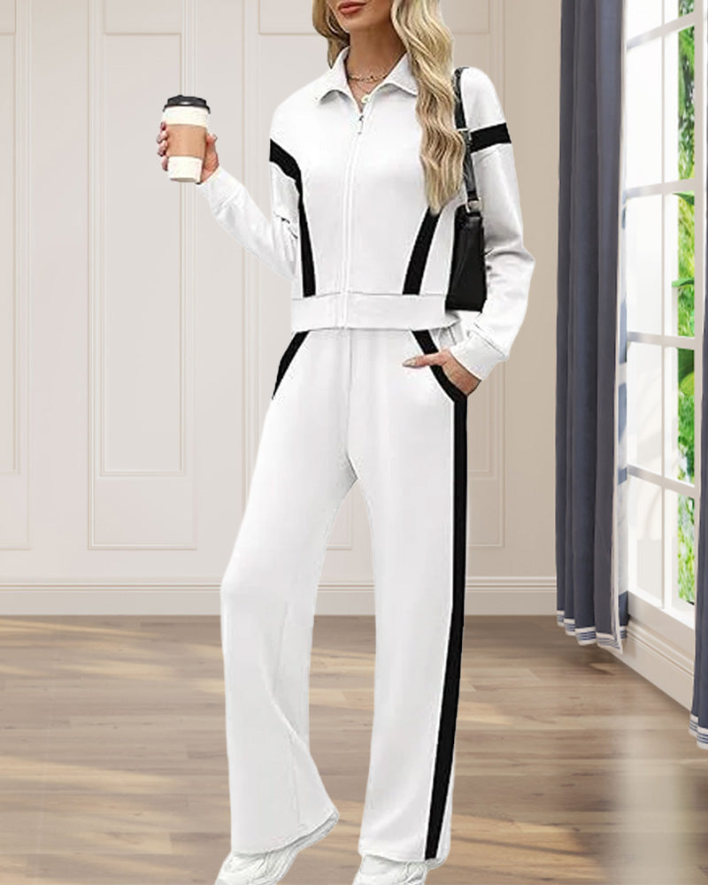 EB | Satz mit Sporty Lässig Stil Merkmalen Von Jacke und Hosen