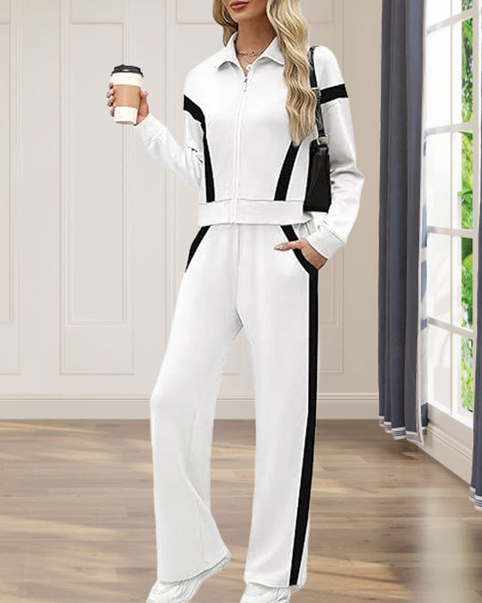 EB | Satz mit Sporty Lässig Stil Merkmalen Von Jacke und Hosen